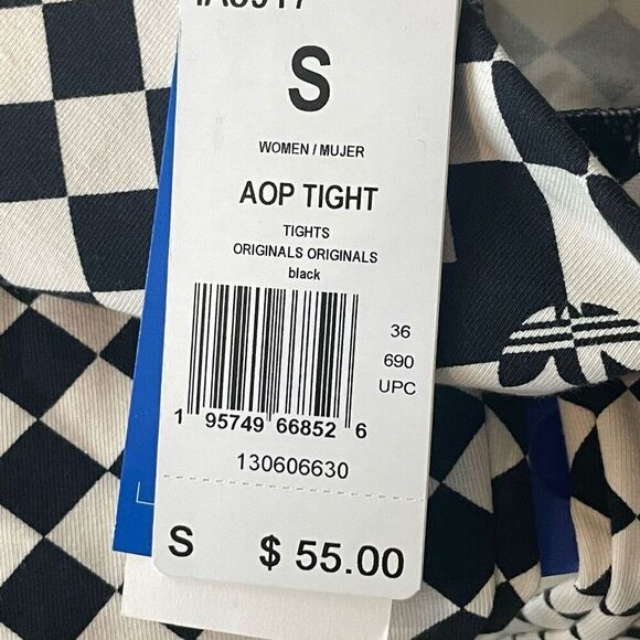 Adidas Ski Chic Allover Print Women's Original Stirrup Tight Leggings Size S New - Picture 11 of 11